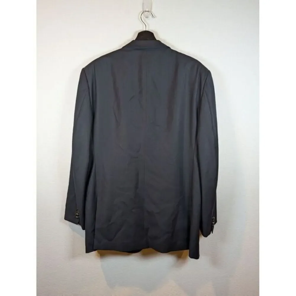 Ermenegildo Zegna Blazer Sport Jacket Men's Size 44 100% Wool Blue Made In Italy
